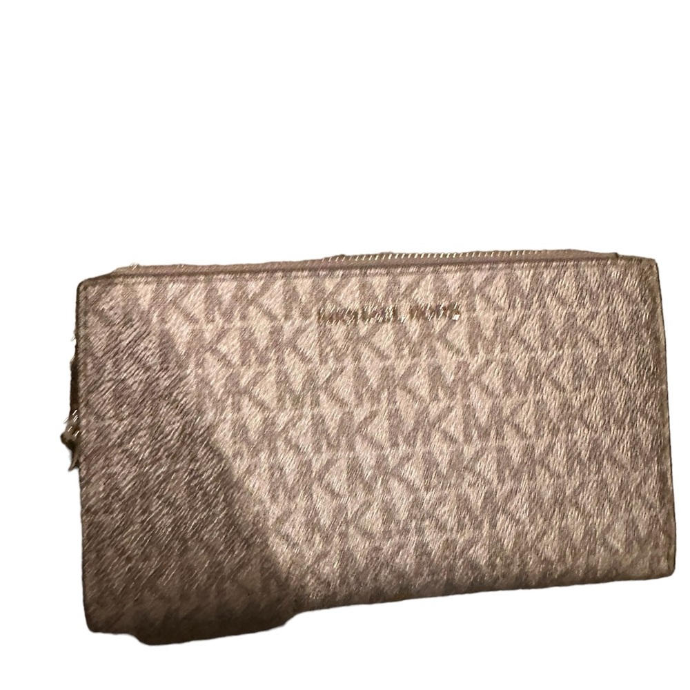 NWOT Michael Kors Logo Jet Set Double-Zip Wristlet